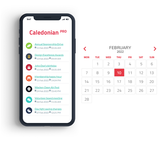 Caledonian PRO PHP Event Calendar